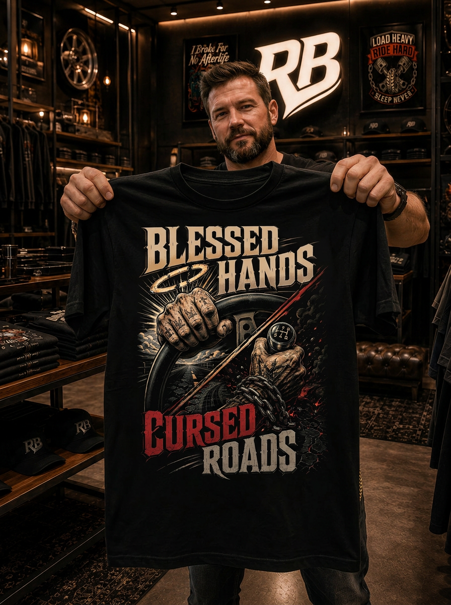 Blessed Hands. Cursed Roads - Tee Front