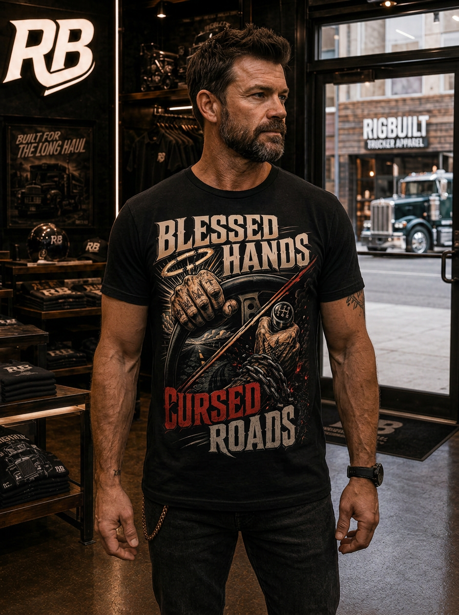 Blessed Hands. Cursed Roads - Tee Front