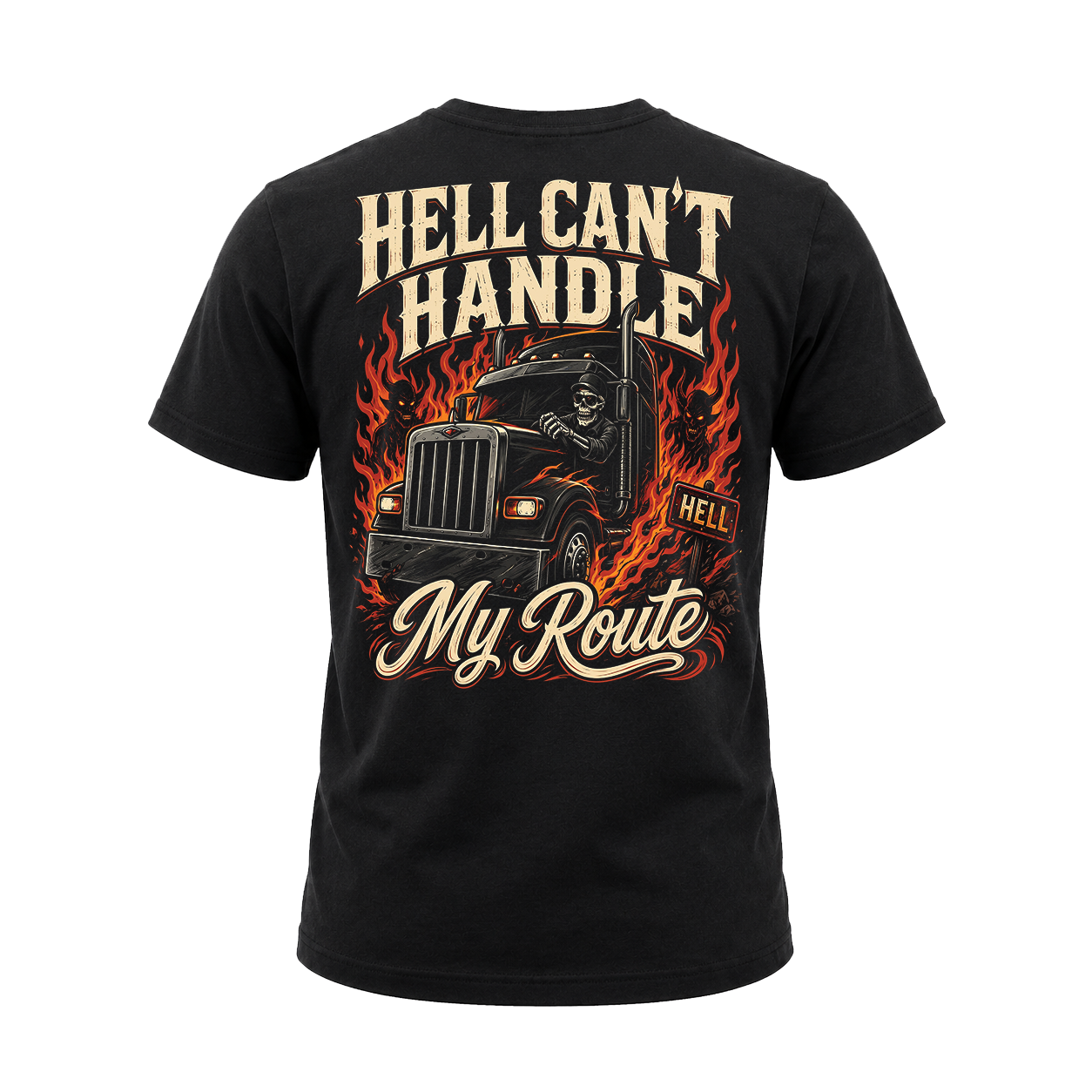 Hell Can’t Handle My Route - Tee Back