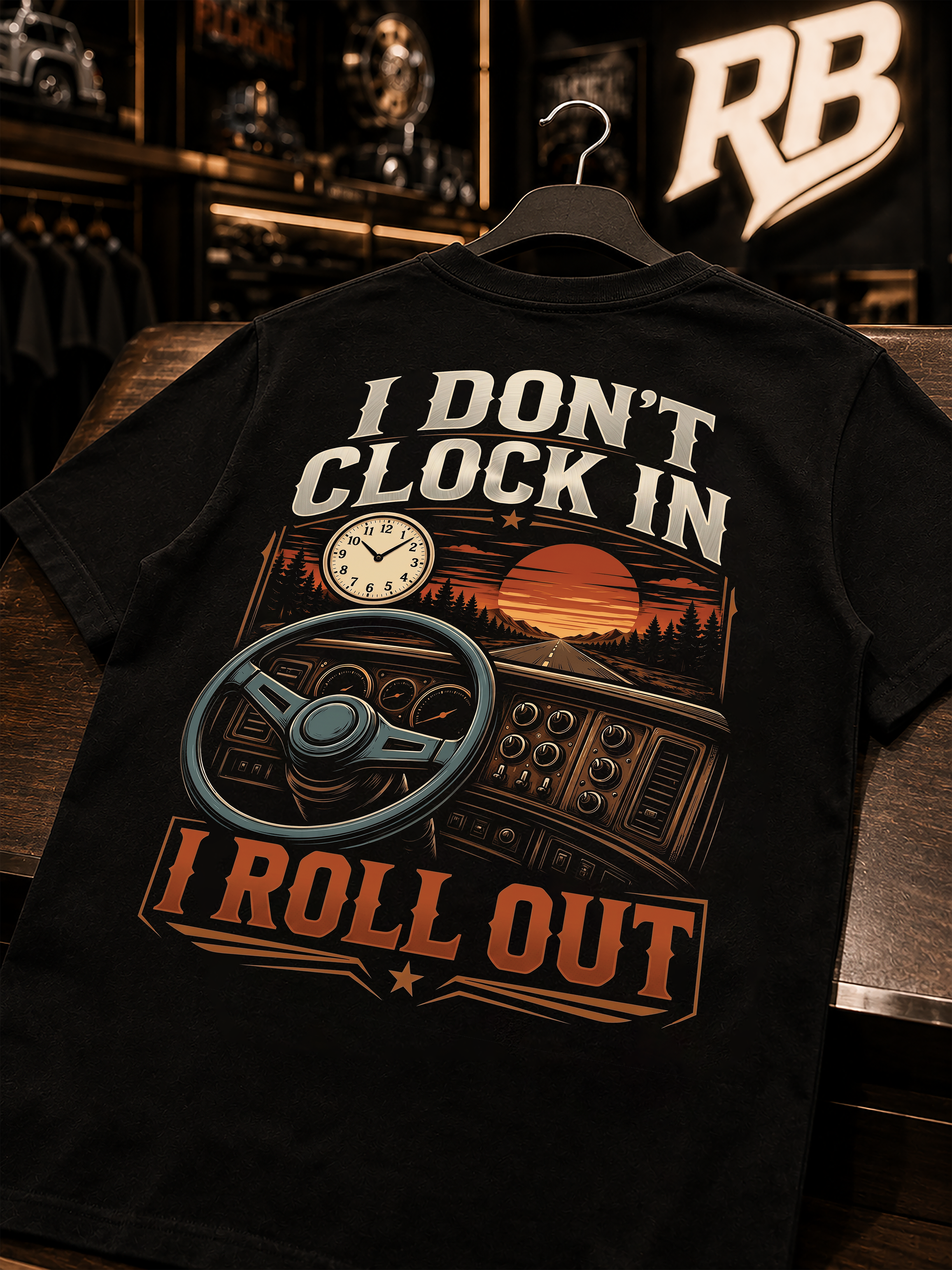 I Don’t Clock In I Roll Out – Tee Back