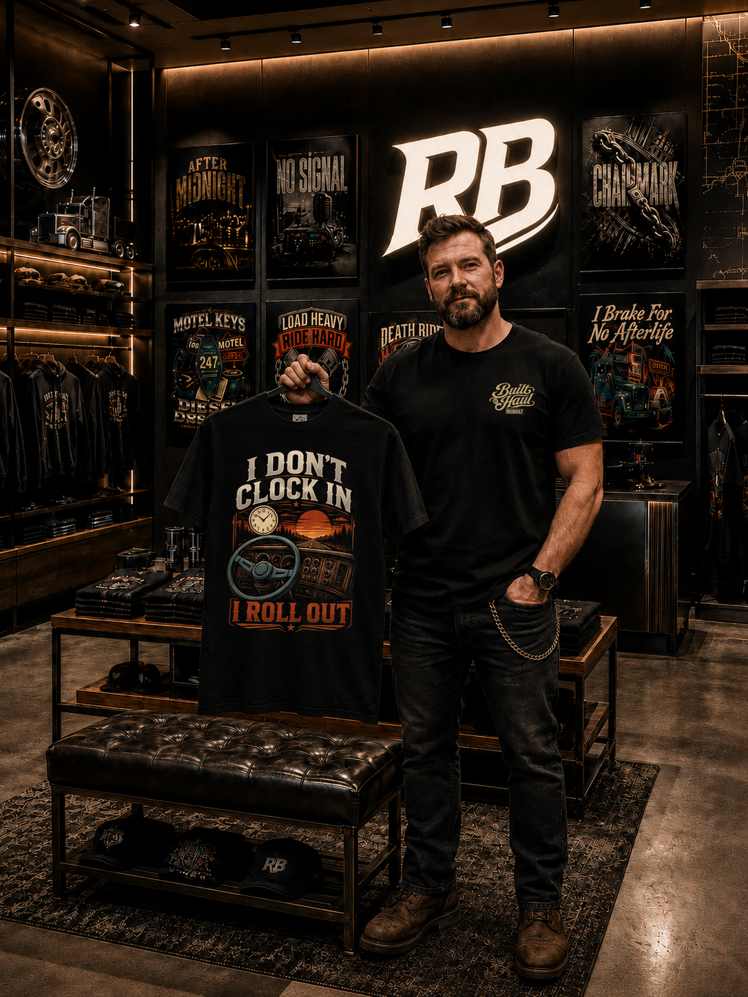 I Don’t Clock In I Roll Out – Tee Front