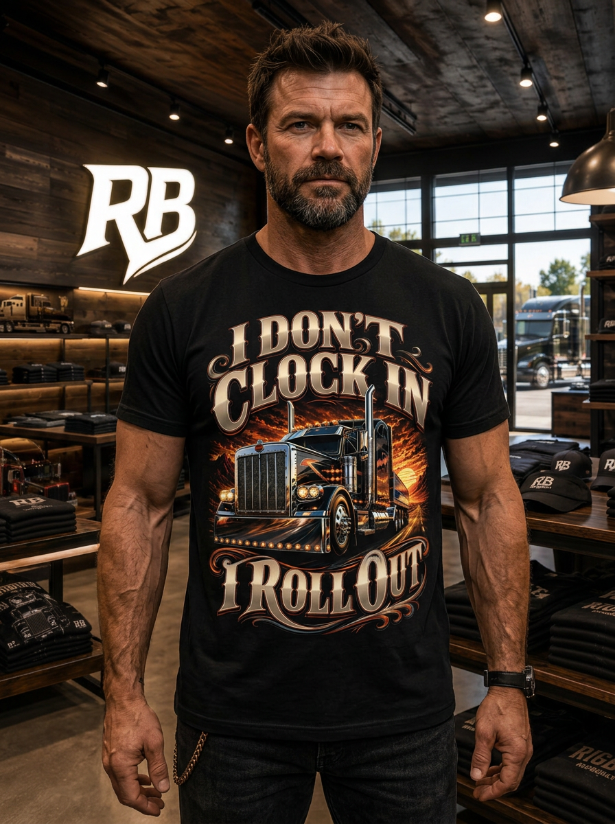 I Don’t Clock In I Roll Out V2 – Tee Front