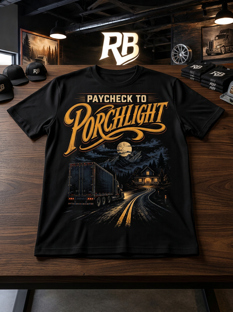 Paycheck To Porchlight - Tee Front
