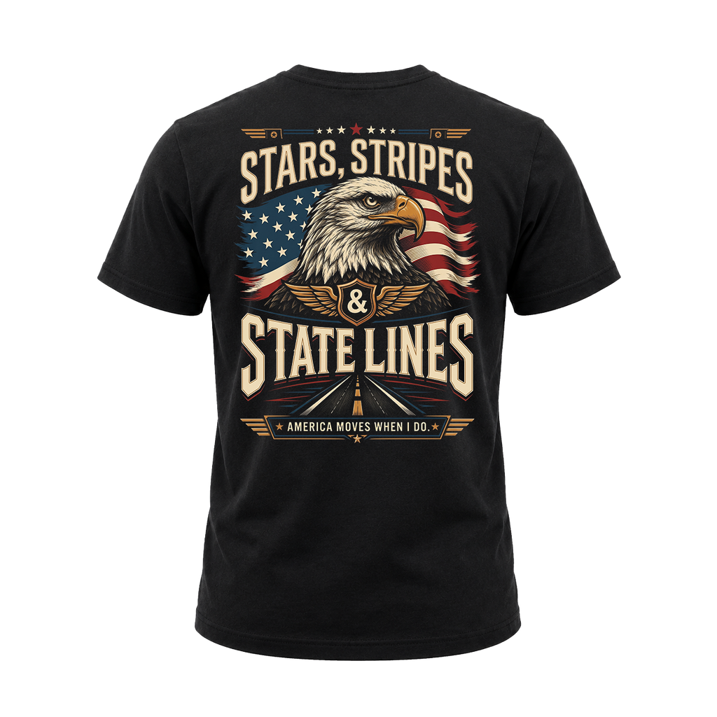 Stars, Stripes & State Lines – Tee Back