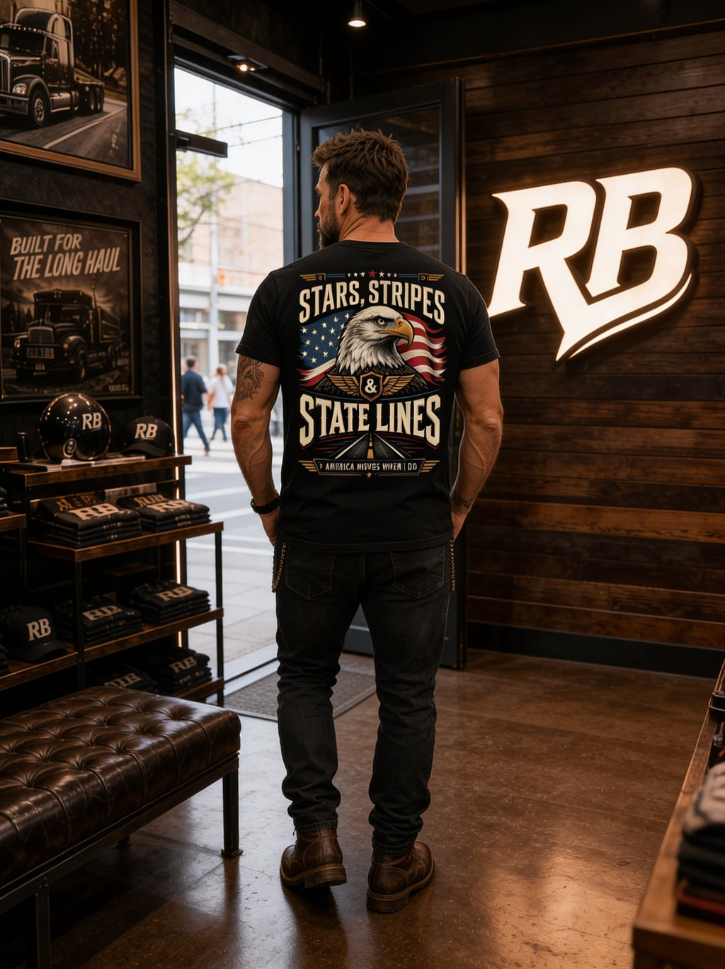 Stars, Stripes & State Lines – Tee Back
