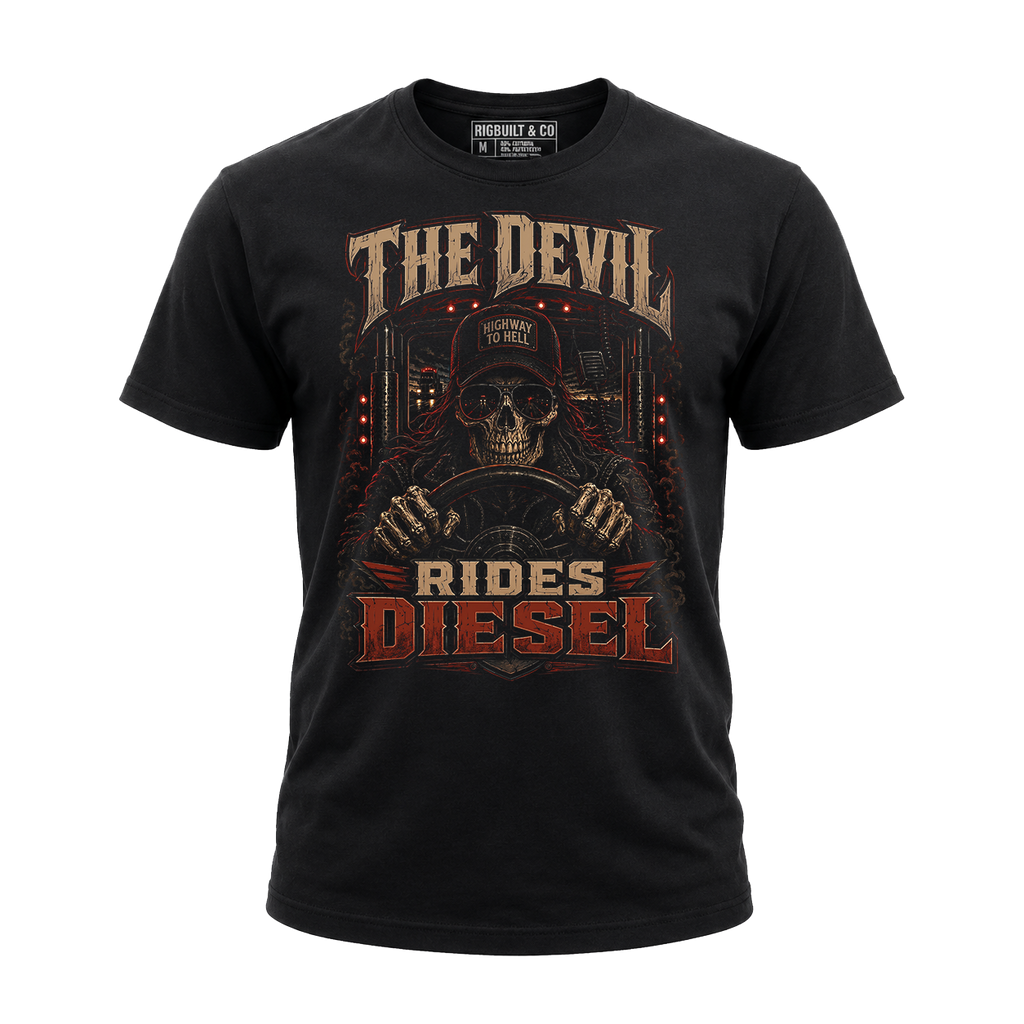 The Devil Rides Diesel - Tee Front