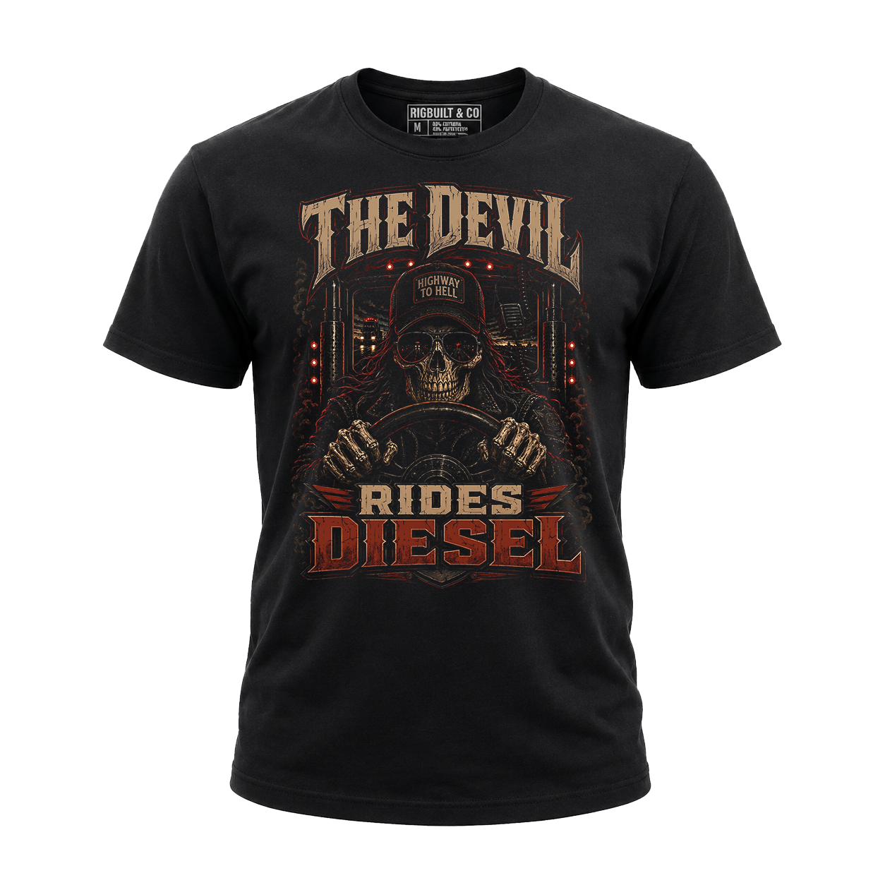 The Devil Rides Diesel - Tee Front