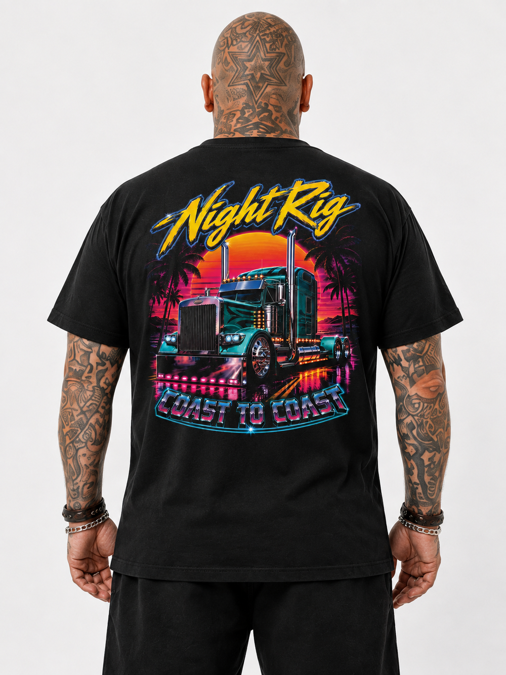 Night Rig. Coast To Coast - Tee Front Back