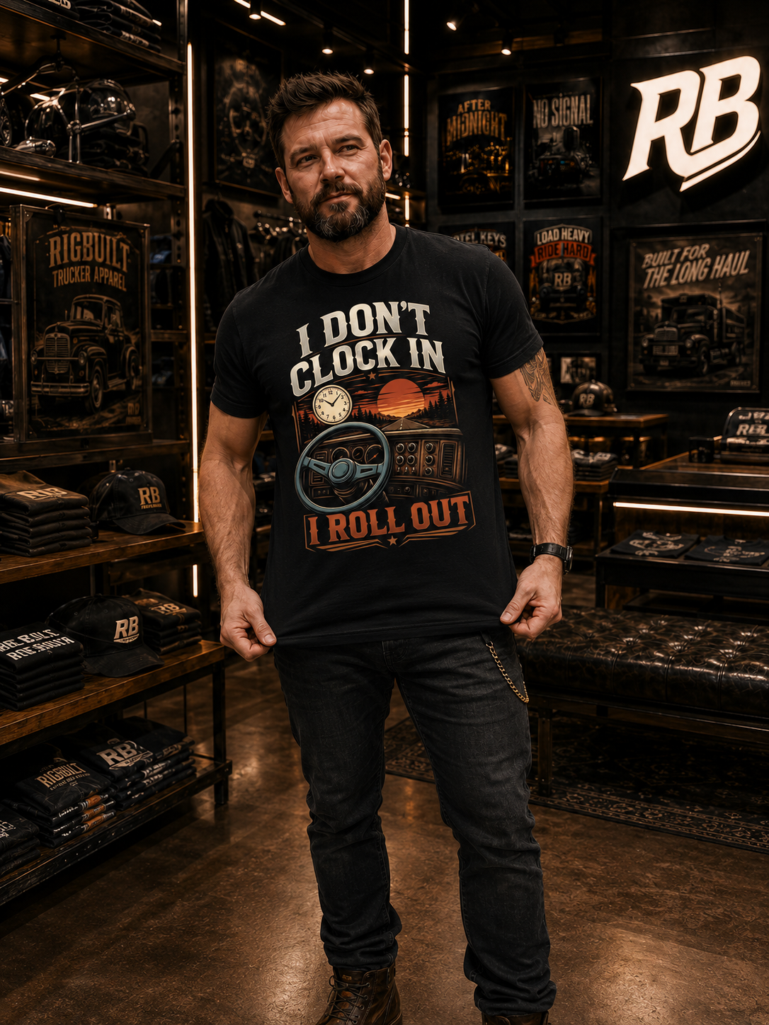 I Don’t Clock In I Roll Out - Tee Front