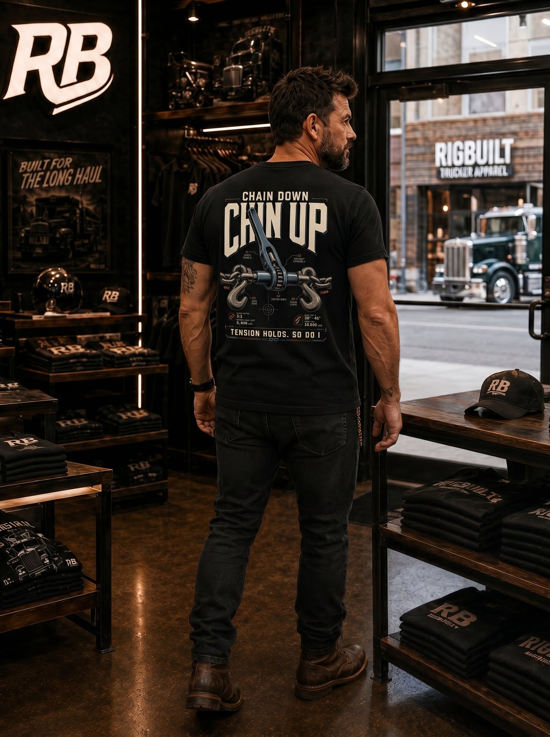 Chain Down Chain Up – Tee Front Back