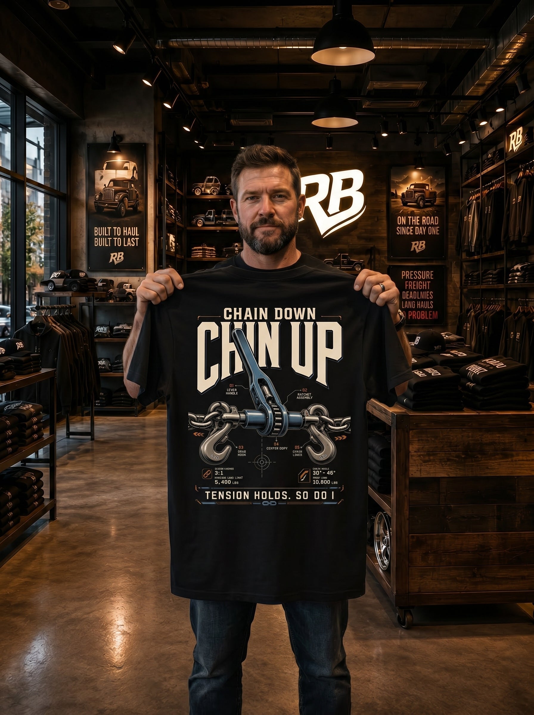 Chain Down Chain Up – Tee Front Back