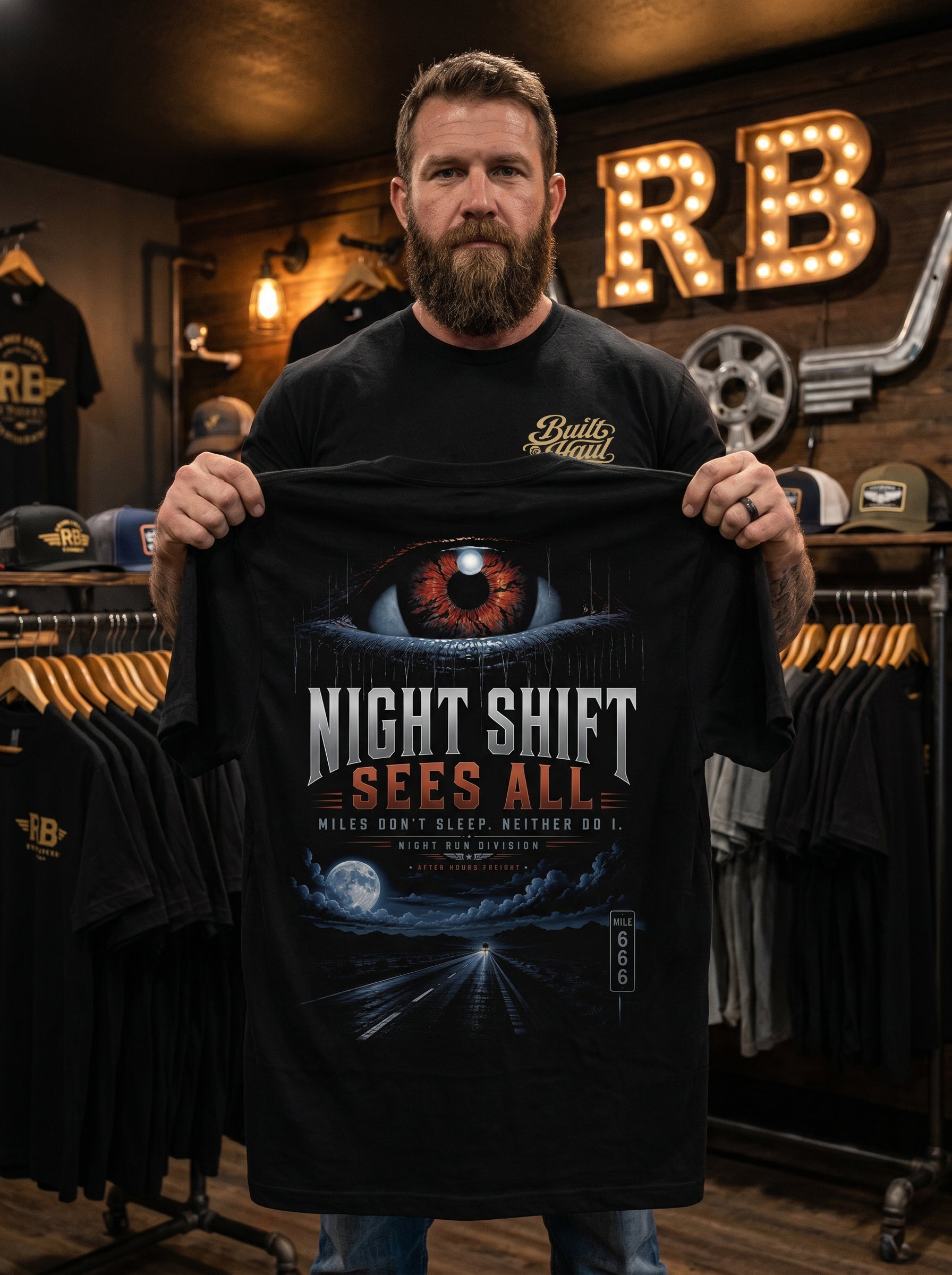 Night Shift Sees All – Tee Front Back