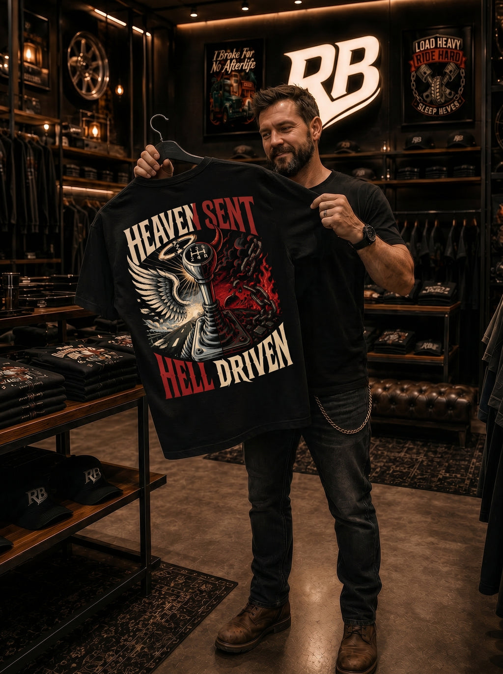 Heaven Sent Hell Driven - Premium Tee New