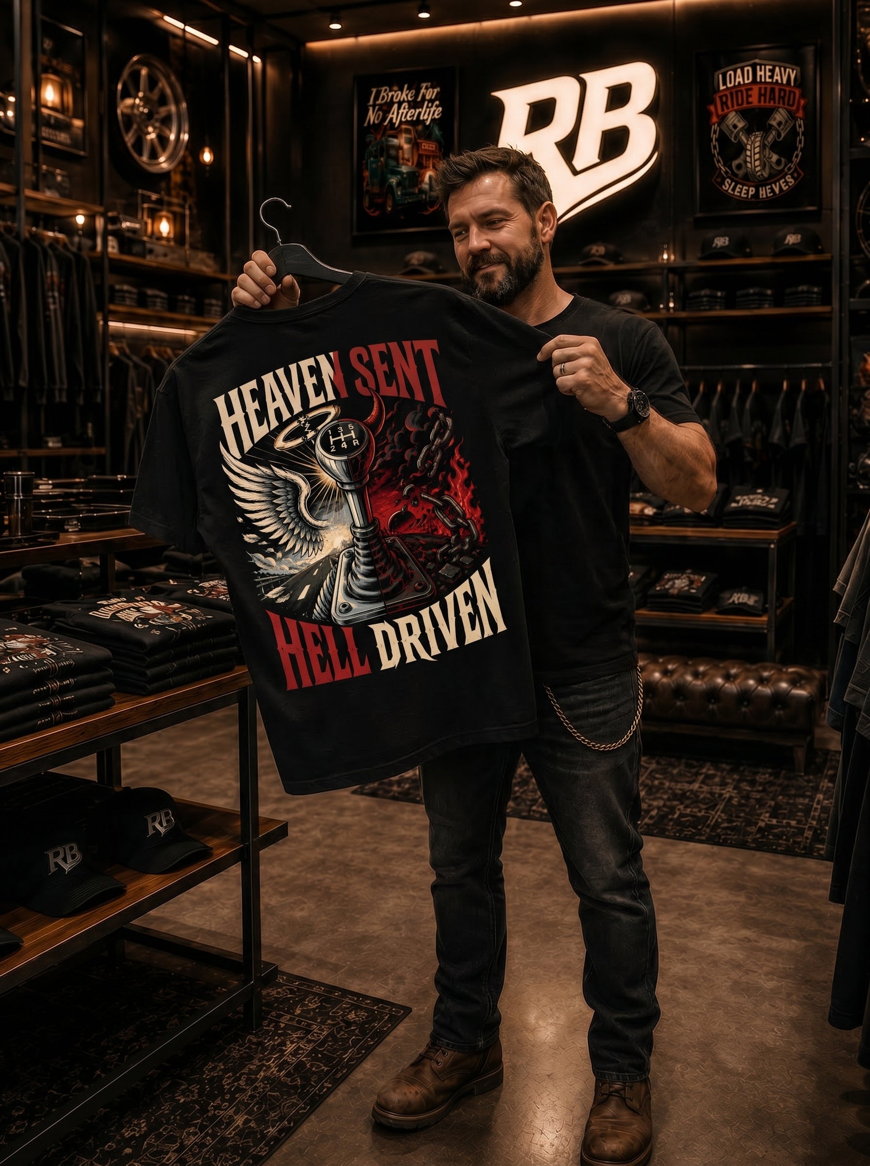 Heaven Sent Hell Driven - Tee Front Back