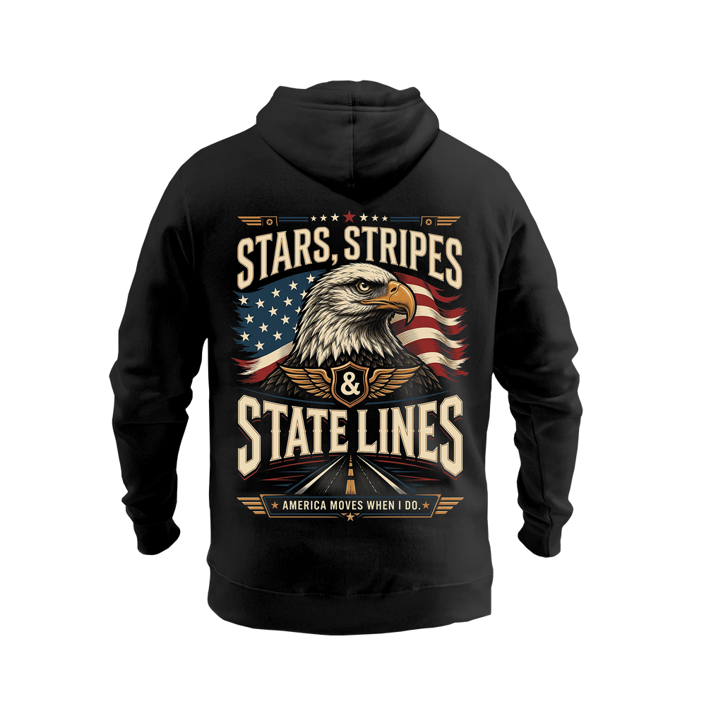 Stars, Stripes & State Lines –Hoodie