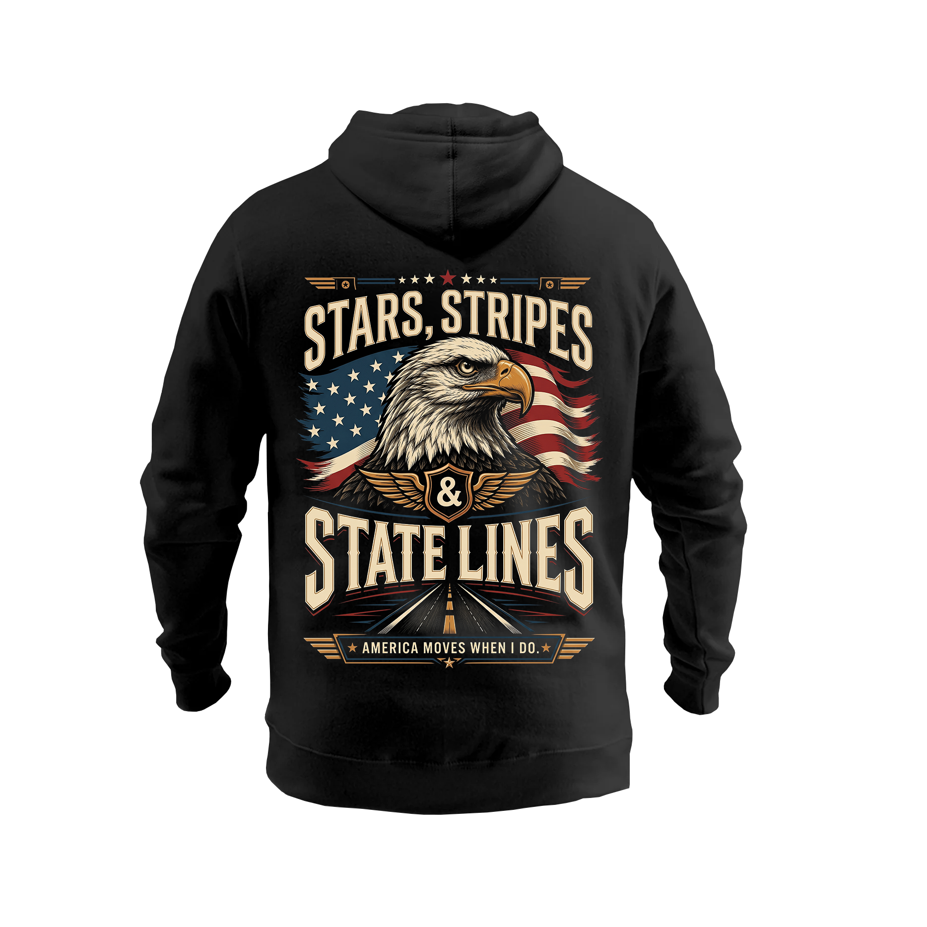 Stars, Stripes & State Lines –Hoodie