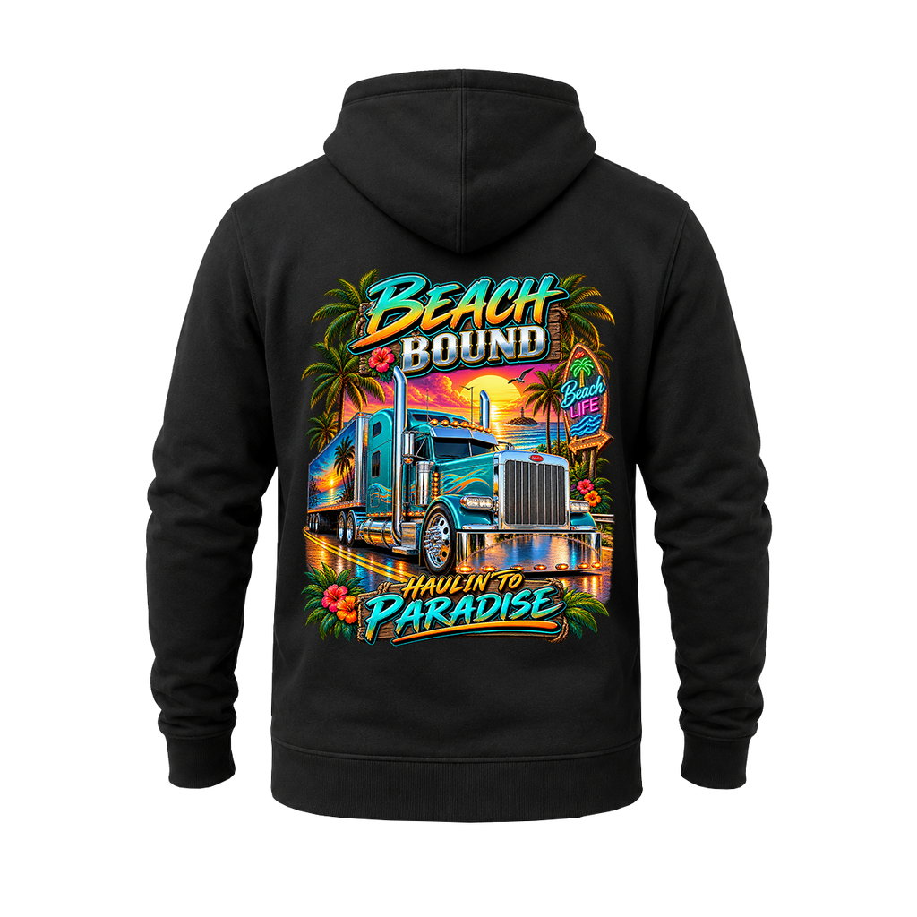 Beach Bound Haulin To Paradise - Hoodie