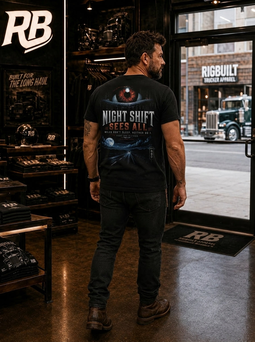 Night Shift Sees All – Tee Front Back