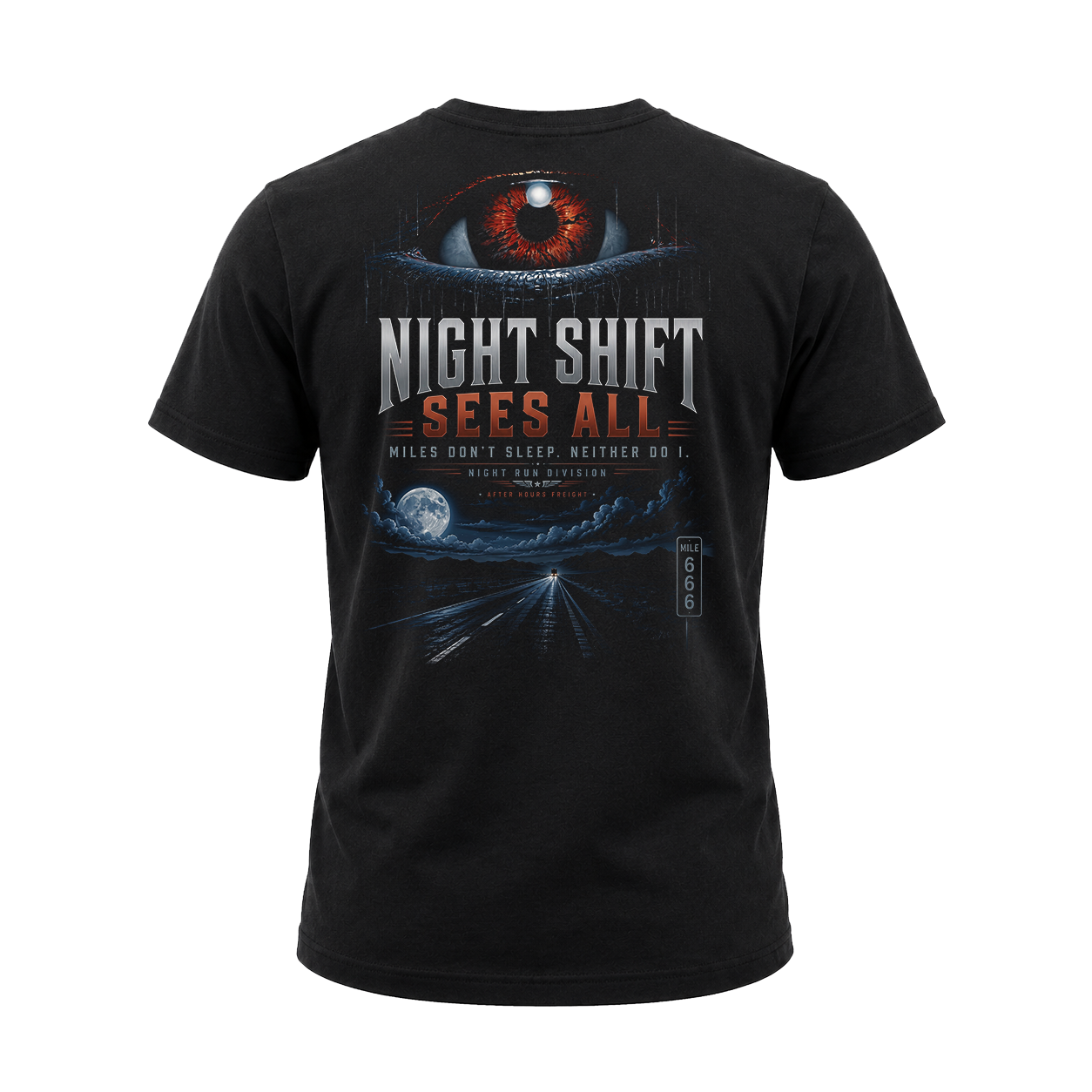 Night Shift Sees All – Tee Front Back