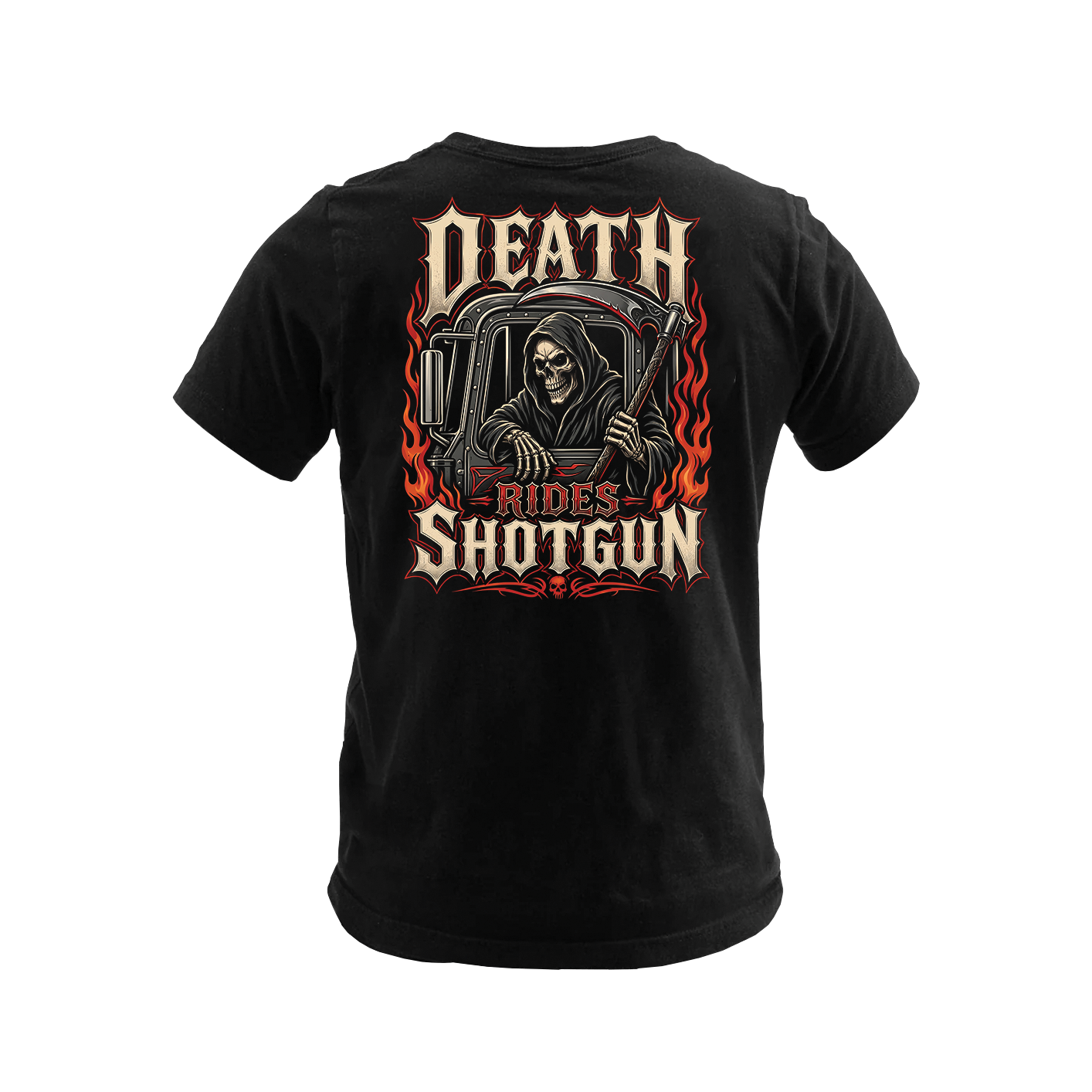 Death Rides Shotgun - Premium Tee New