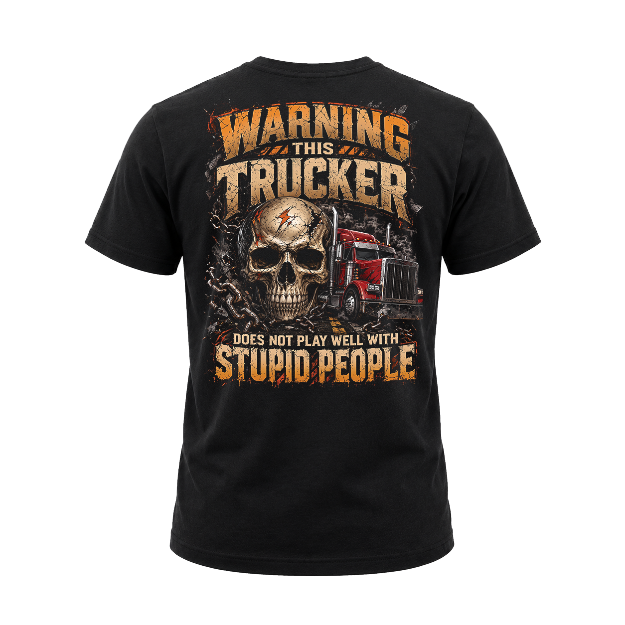 Warning This Trucker - Tee Back