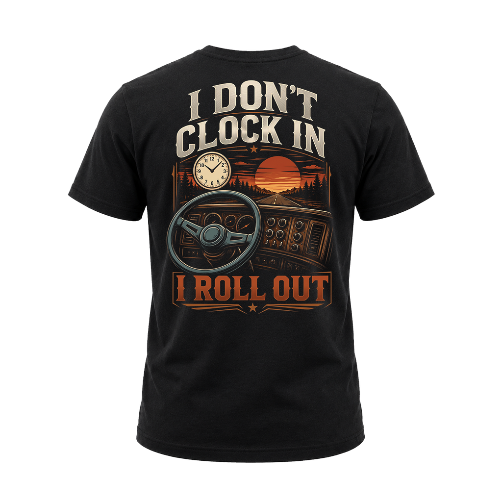 I Don’t Clock In I Roll Out – Tee Back