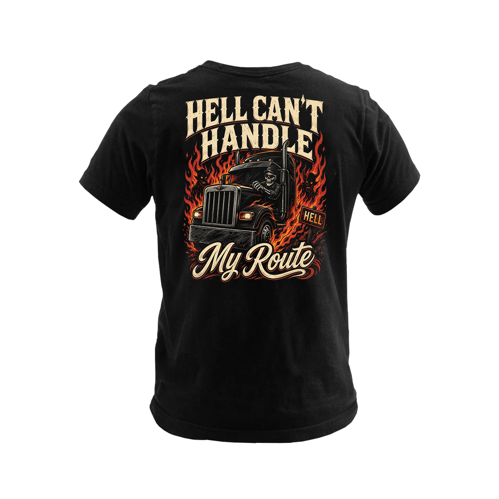 Hell Can’t Handle My Route - Premium Tee New