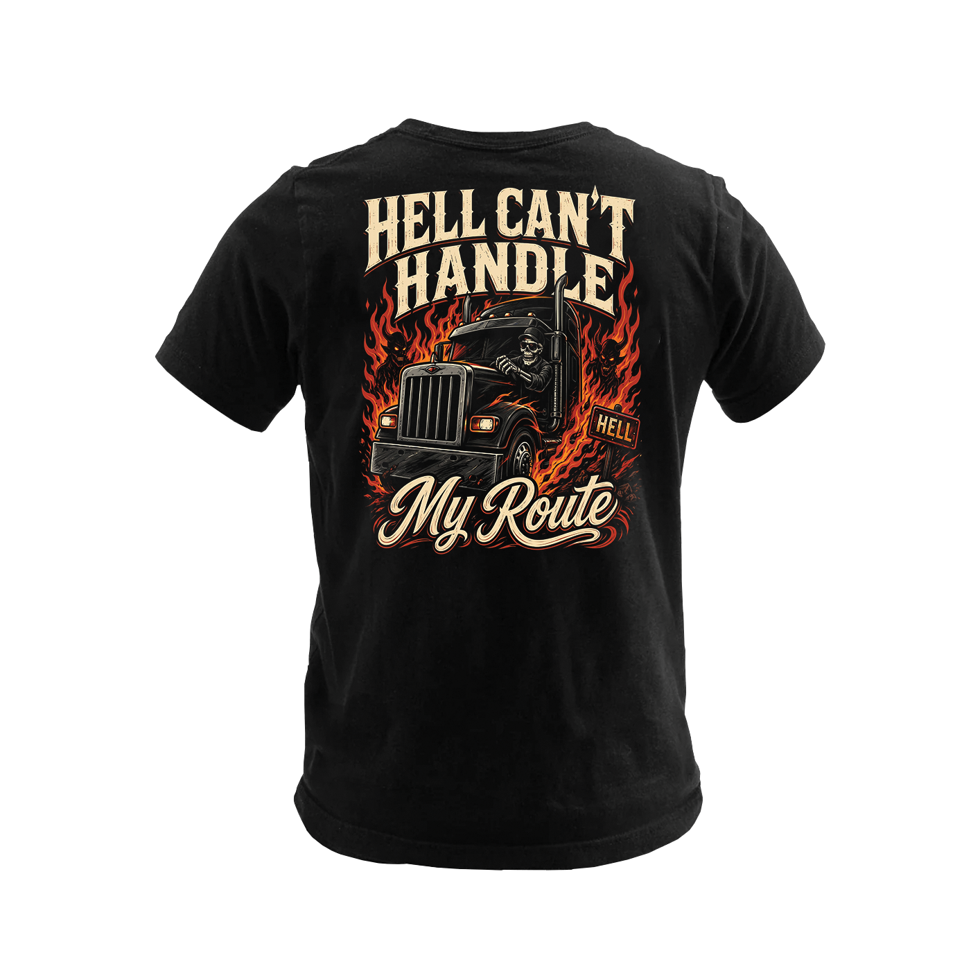 Hell Can’t Handle My Route - Premium Tee New