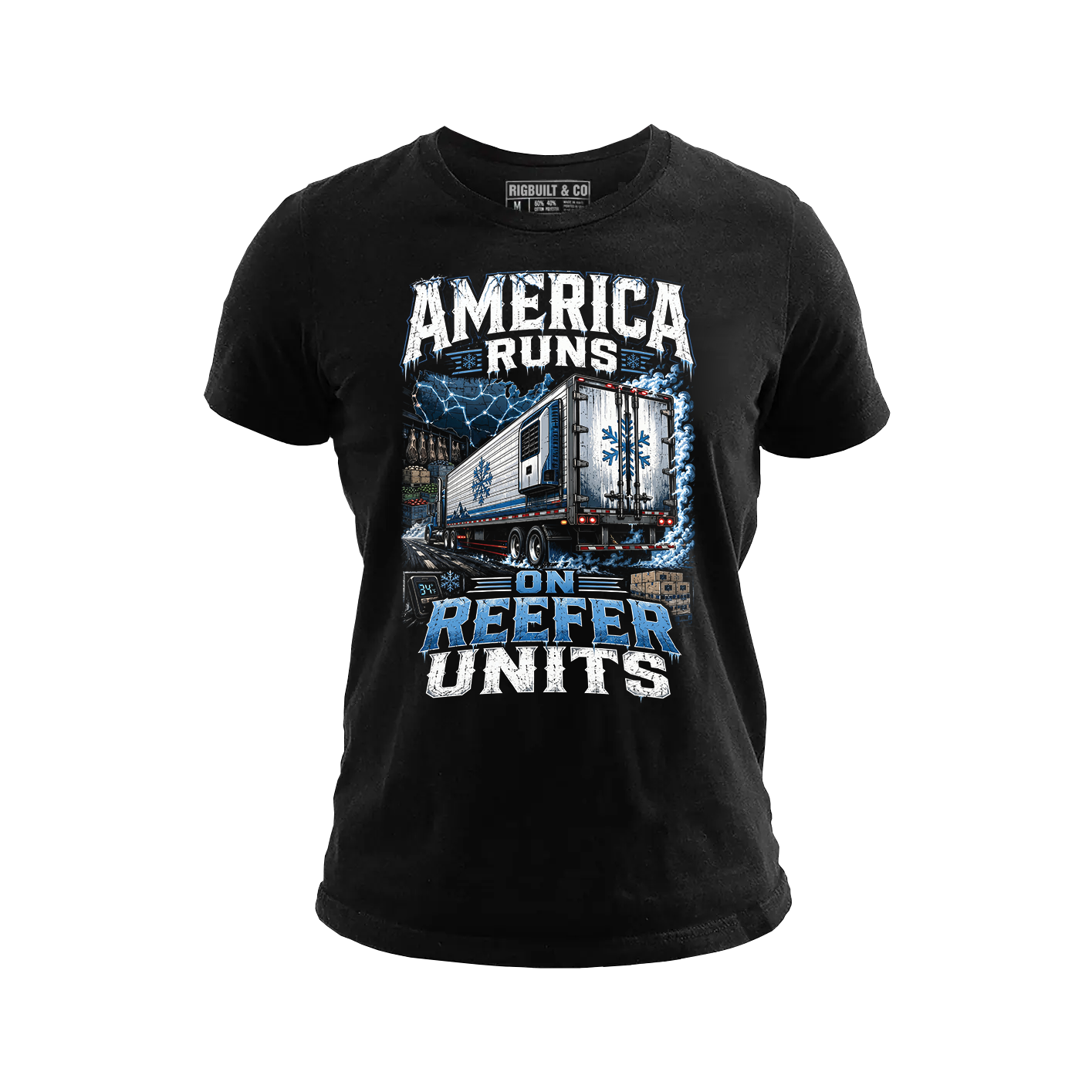 America Runs On Reefer Units - Tee Front
