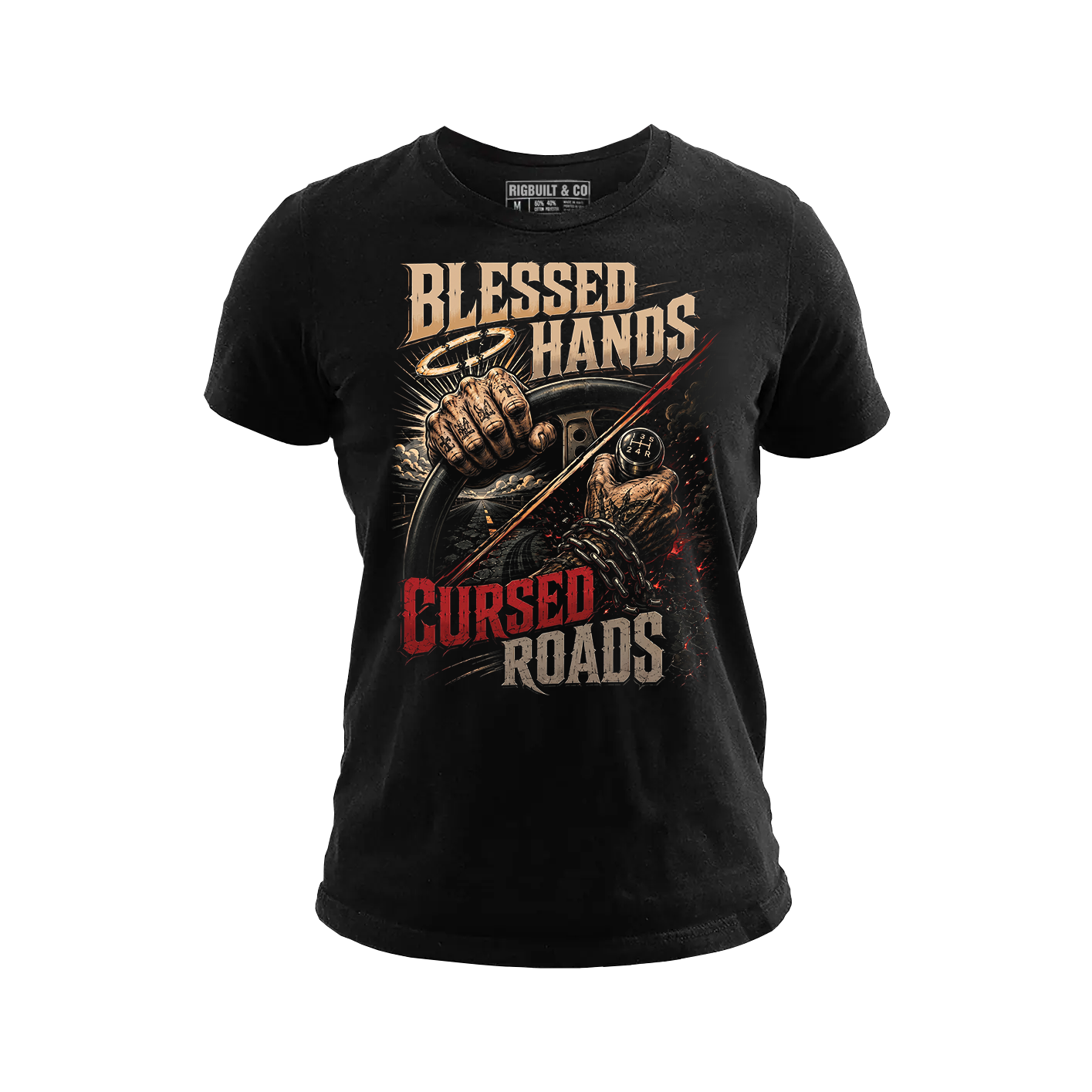 Blessed Hands. Cursed Roads - Tee Front