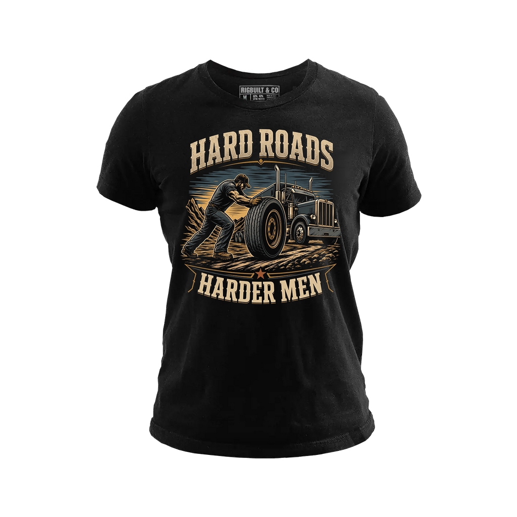 Hard Roads Harder Men – Tee Front