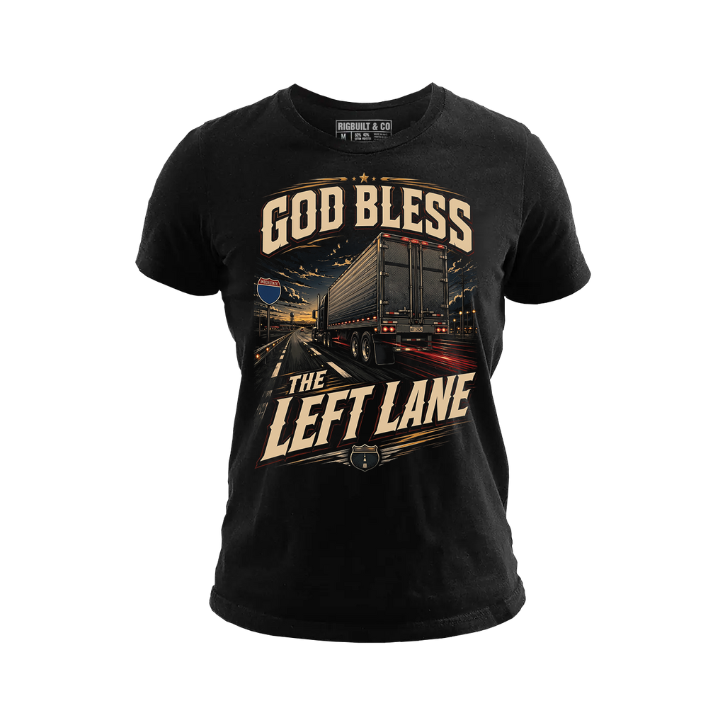 God Bless The Left Lane - Tee Front