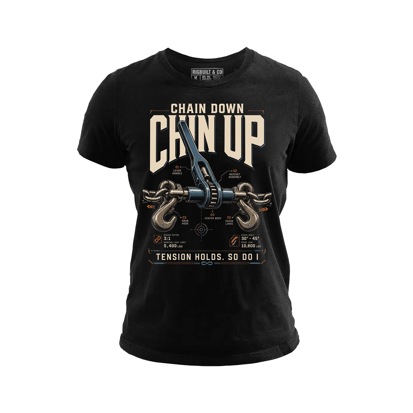 Chain Down Chain Up – Tee Front