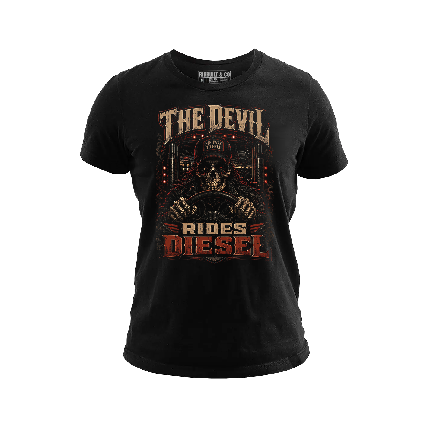 The Devil Rides Diesel - Tee Front