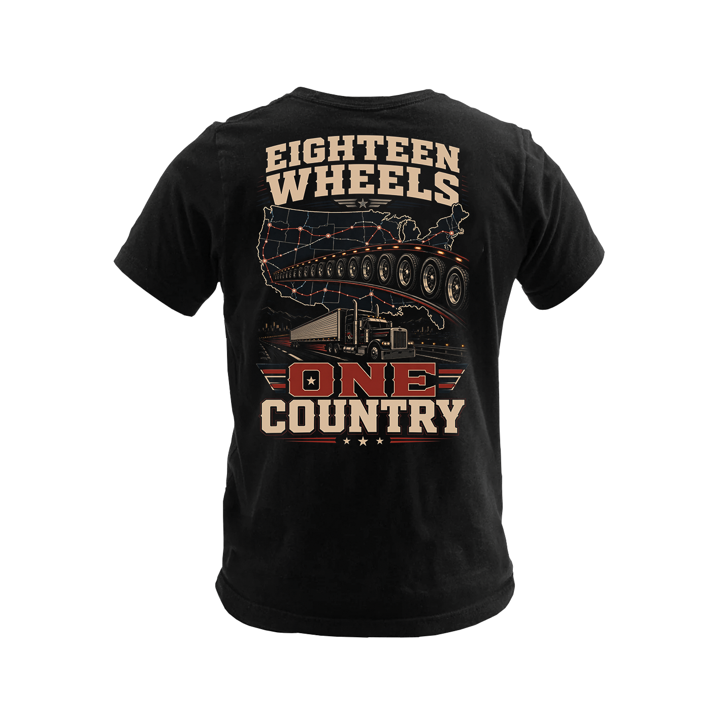 Eighteen Wheels One Country - Tee