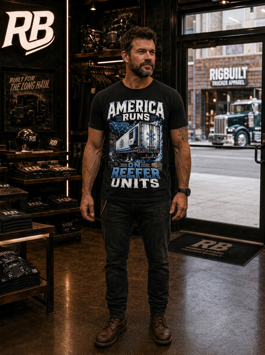 America Runs On Reefer Units - Tee Front