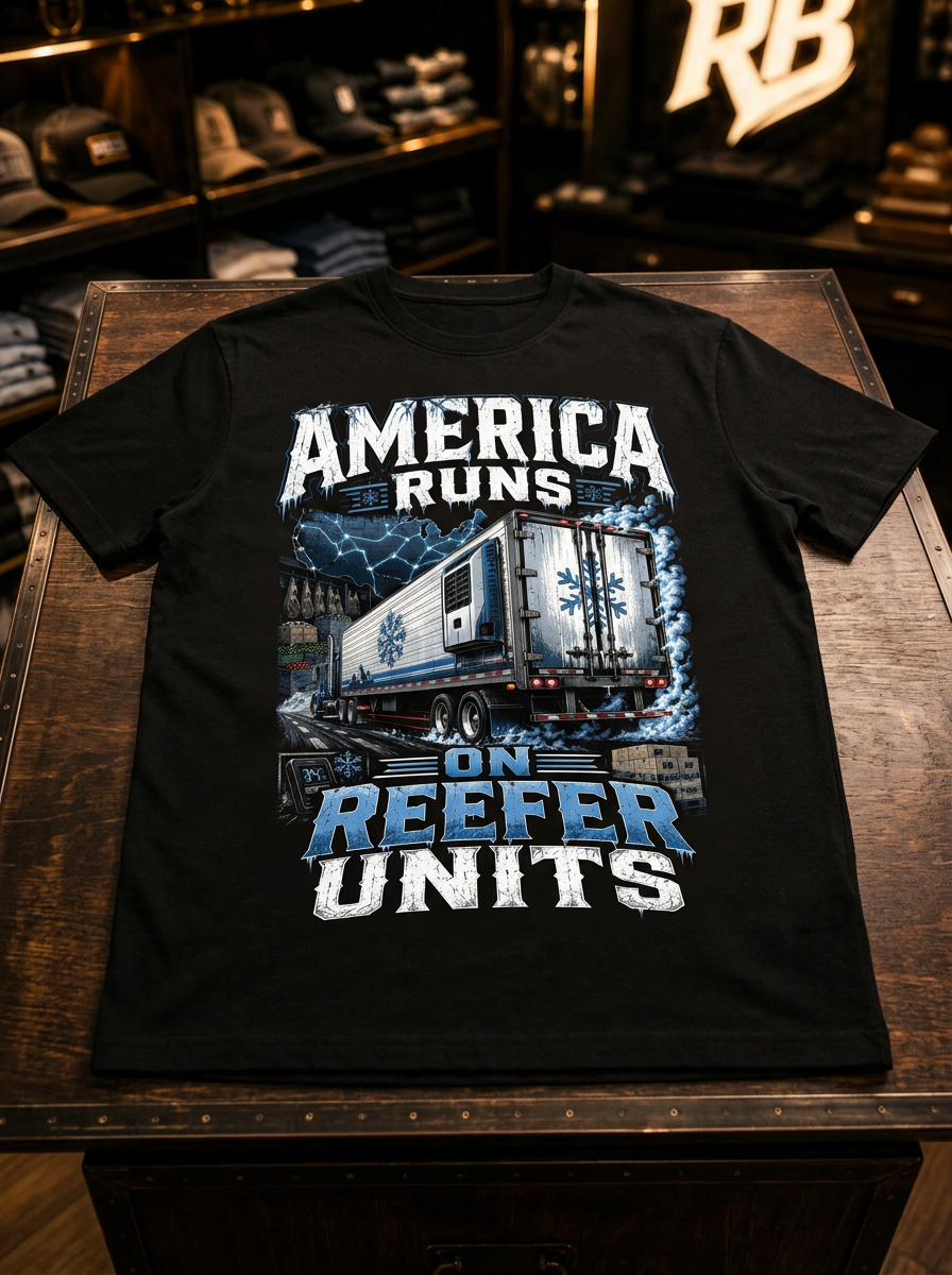America Runs On Reefer Units - Tee Front