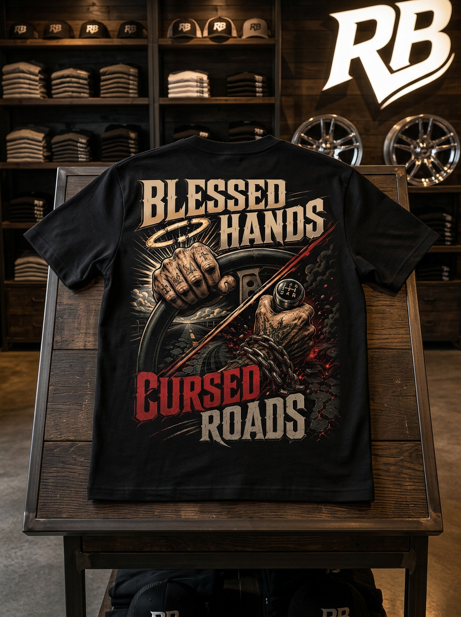 Blessed Hands. Cursed Roads - Tee Back