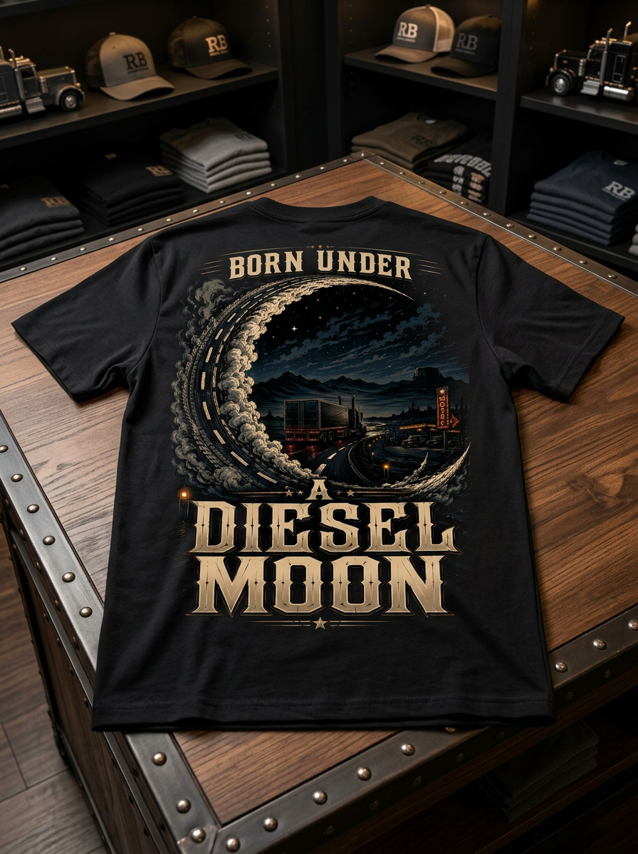 Born Under A Diesel Moon - Tee Back