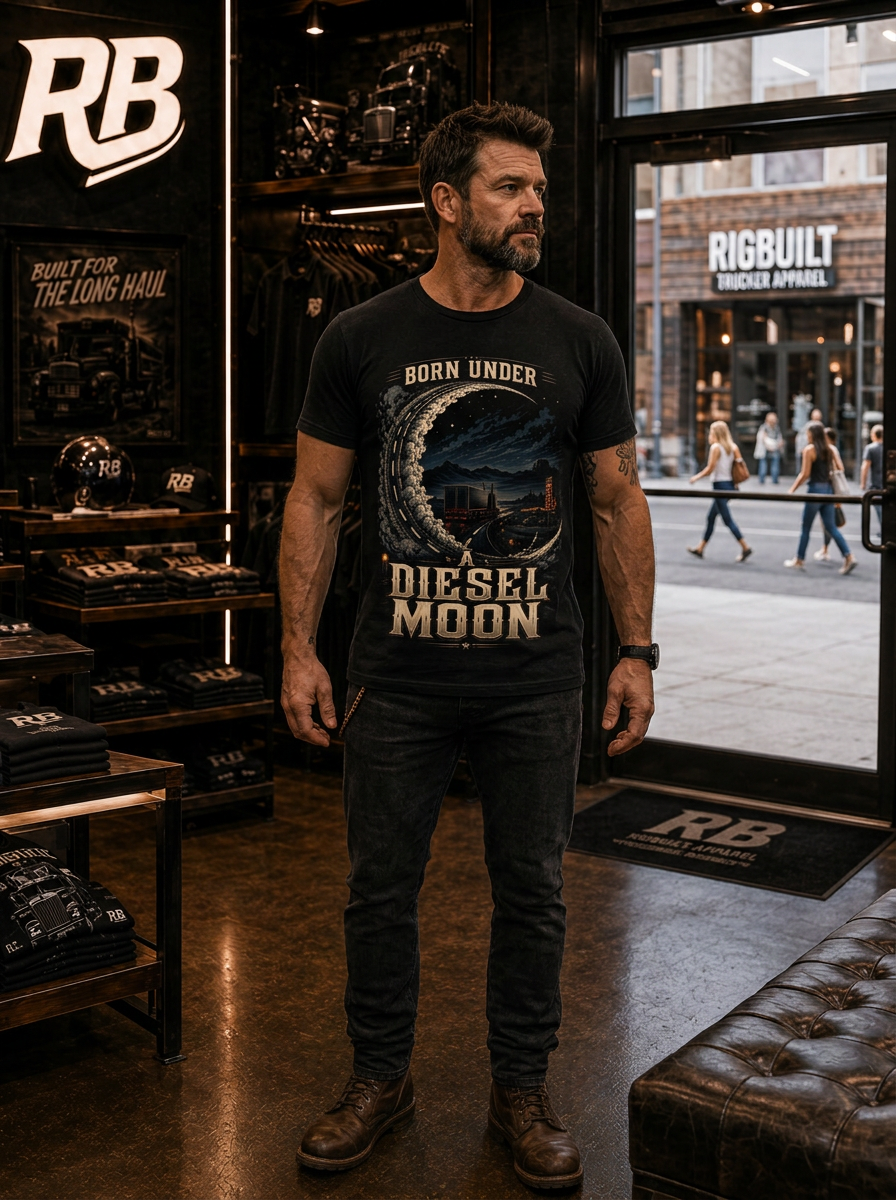 Born Under A Diesel Moon - Tee Front