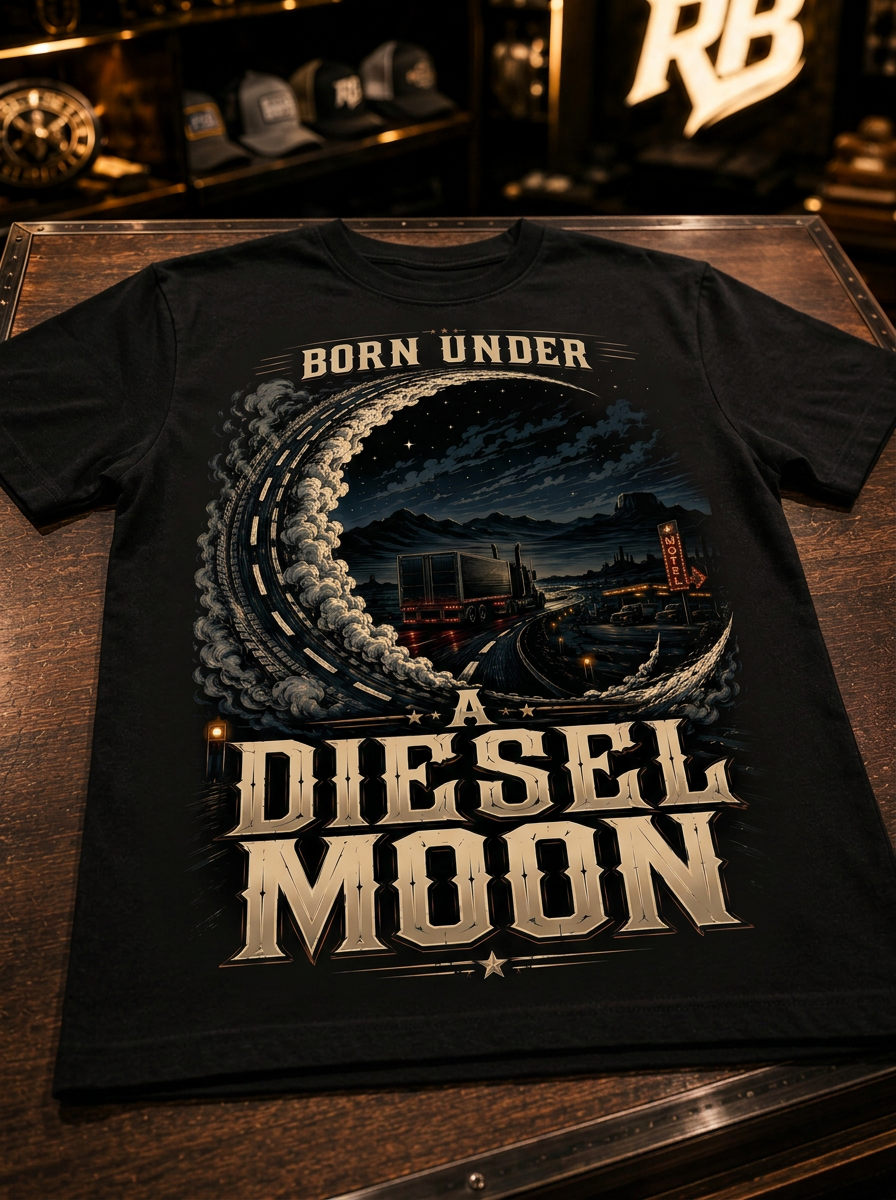 Born Under A Diesel Moon - Tee Front