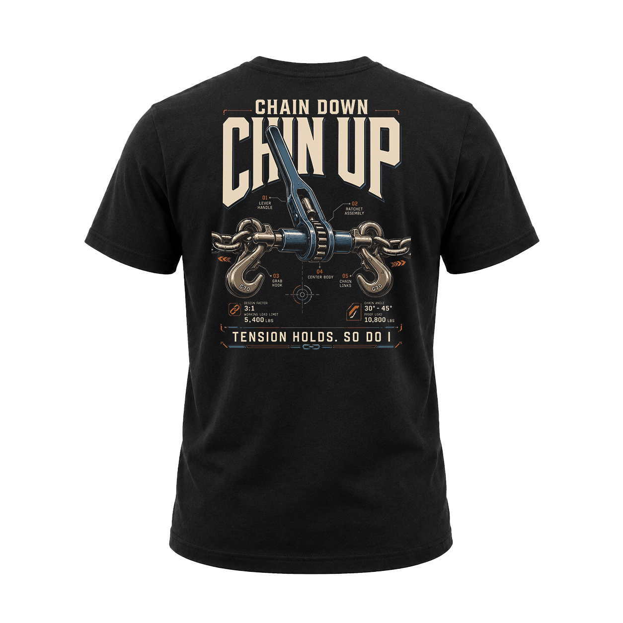 Chain Down Chain Up – Tee Back