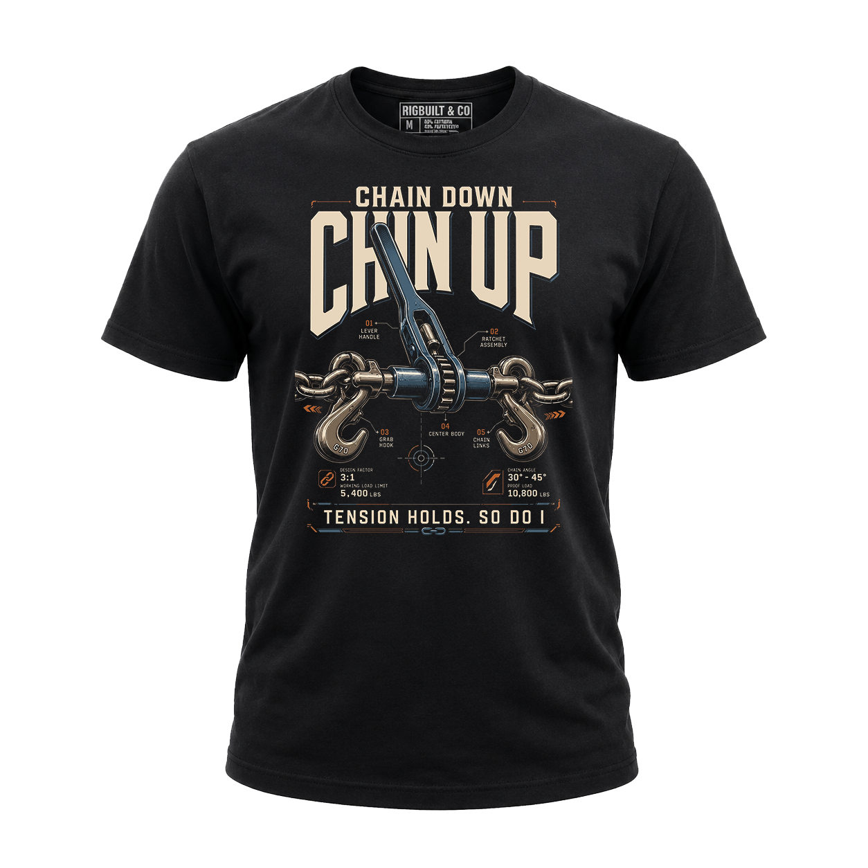 Chain Down Chain Up – Tee Front