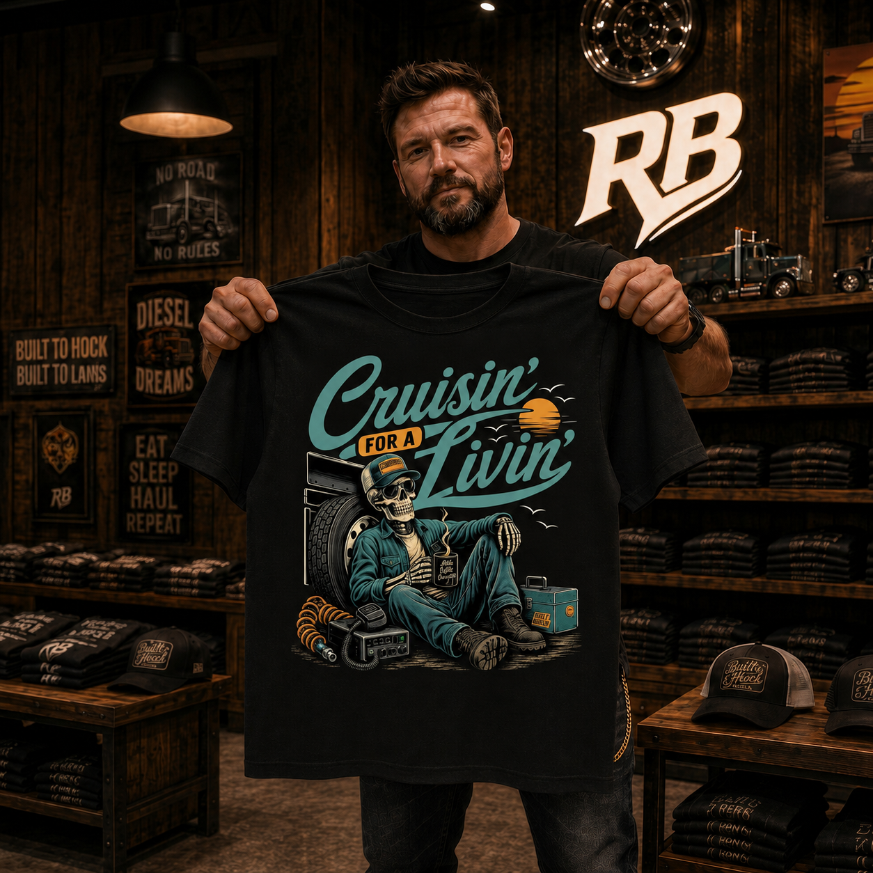 Cruisin’ For A Livin’ - Tee Front