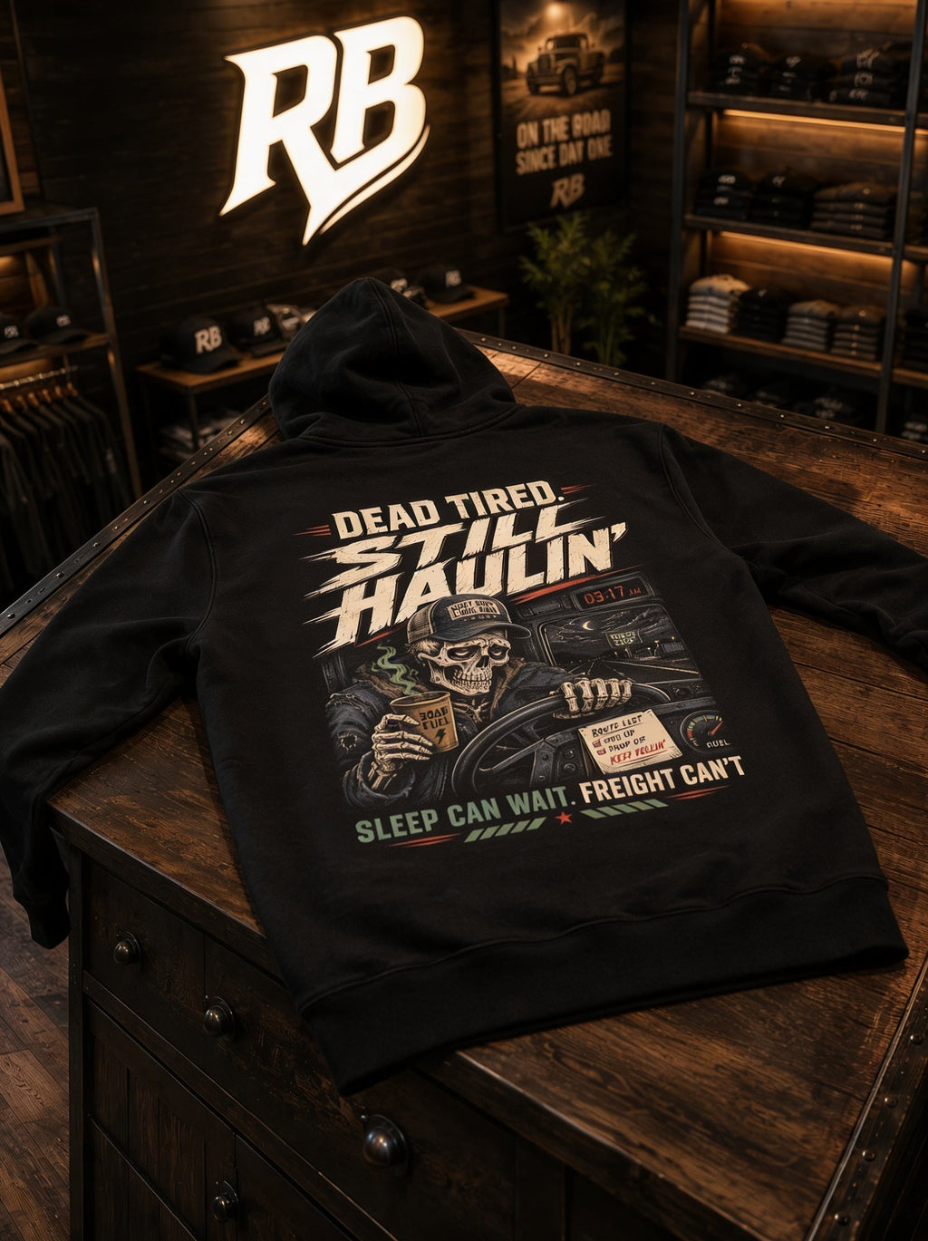 Dead Tired Still Haulin – Hoodie