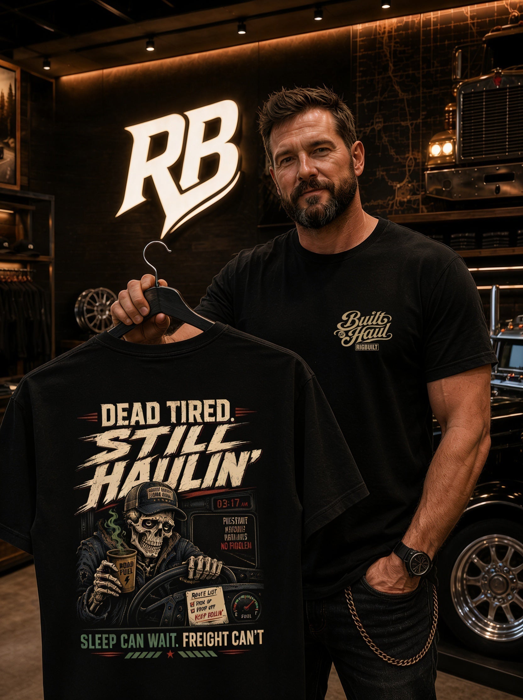 Dead Tired Still Haulin – Tee Back