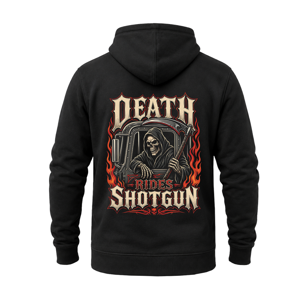 Death Rides Shotgun – Hoodie