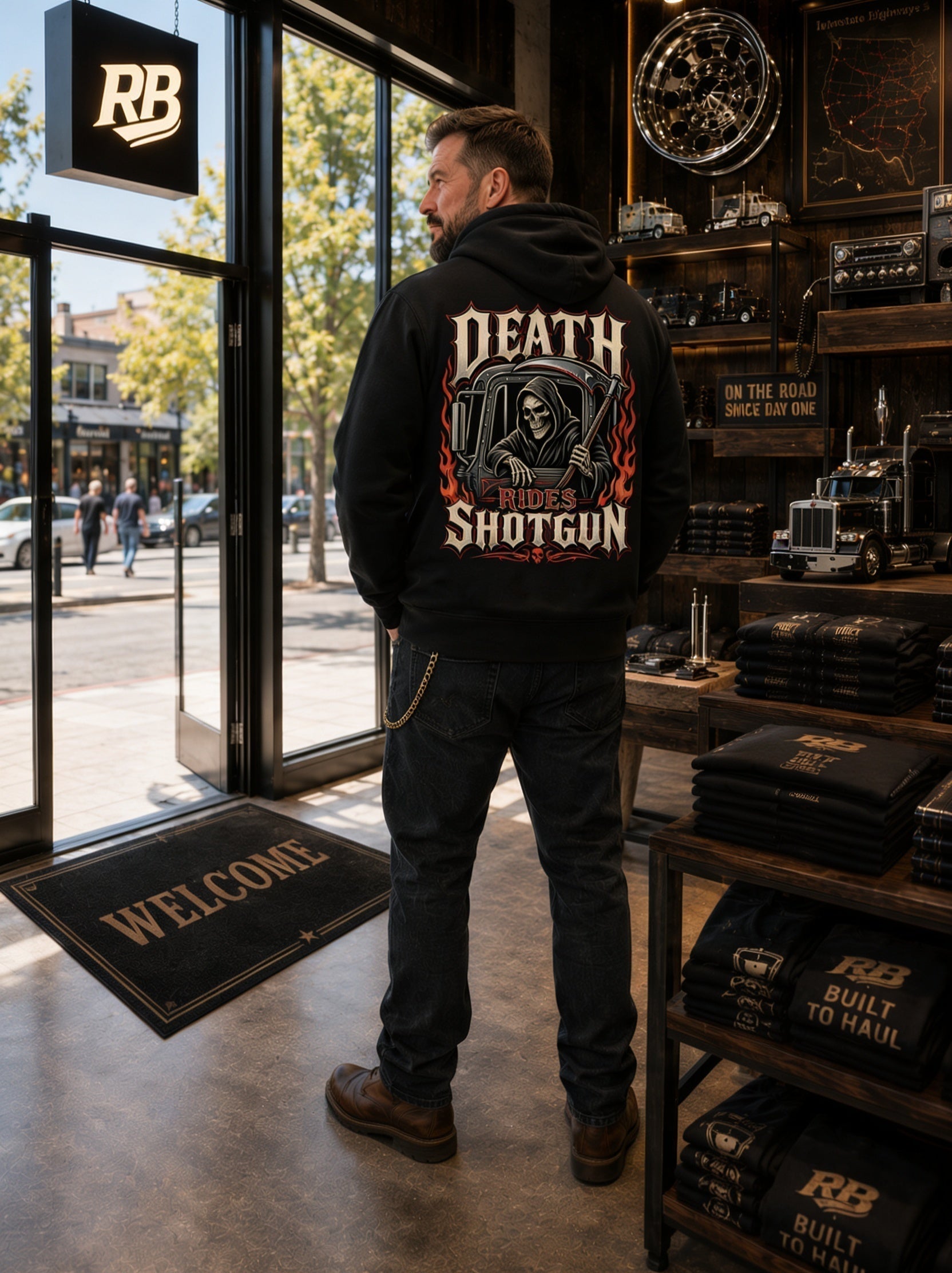 Death Rides Shotgun – Hoodie