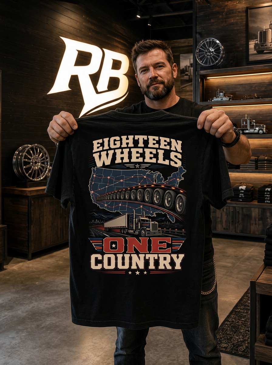 Eighteen Wheels One Country - Tee Back