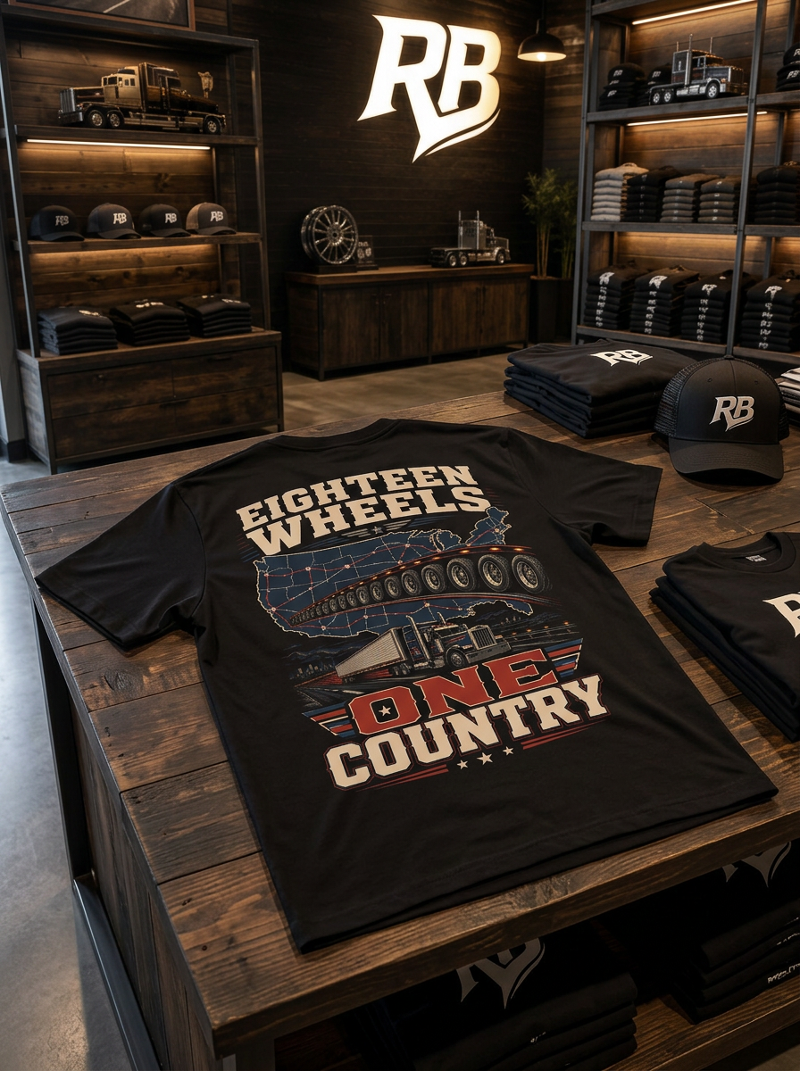 Eighteen Wheels One Country - Tee Back